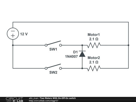 Two Motors With On-Off-On switch - CircuitLab