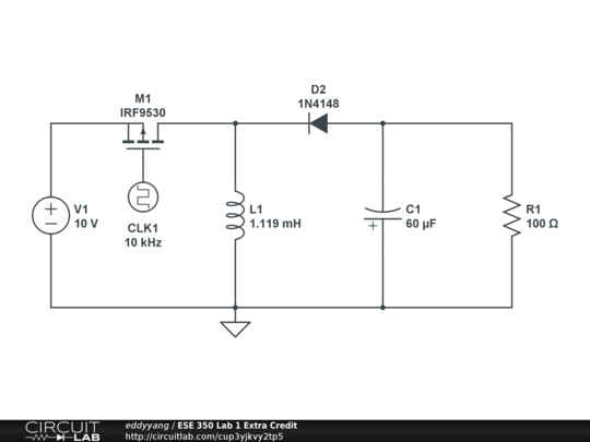 Ese 350 Lab 1 Extra Credit - Circuitlab