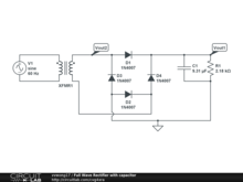 Full Wave Rectifier with capacitor