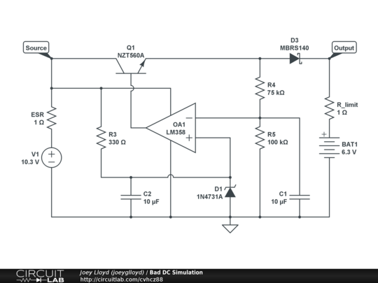 Bad DC Simulation - CircuitLab