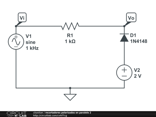 recortadores polarizados en paralelo 2 - CircuitLab