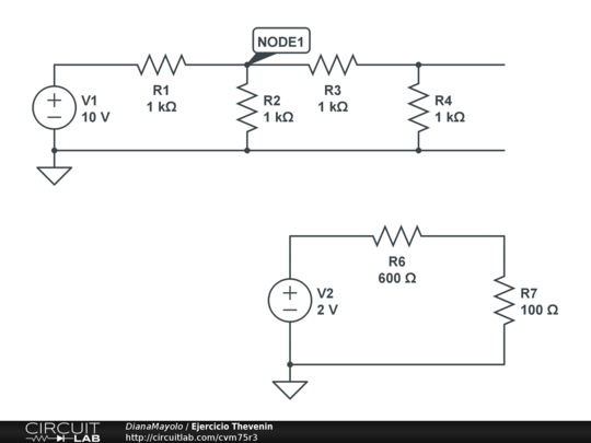 Ejercicio Thevenin - CircuitLab