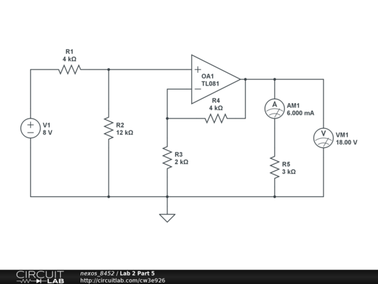 Lab 2 Part 5 - Circuitlab