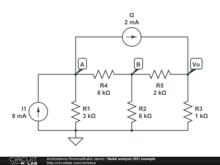 Nodal analysis (DC) example