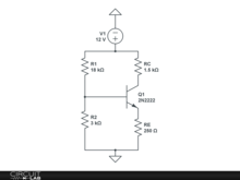 Chapter 4, Applications, Experiments with the Common Emitter Amplifier, Modeling the DC-bias Example from the Lab Manual