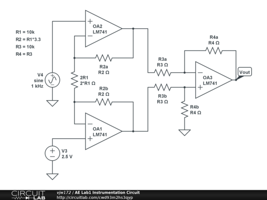 Ae Lab1 Instrumentation Circuit - Circuitlab