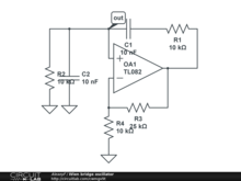 Wien bridge oscillator