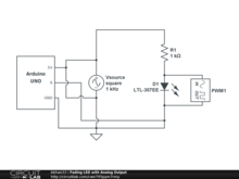 Fading LED with Analog Output