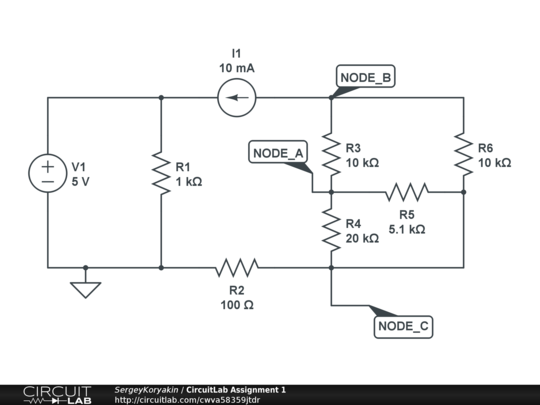 CircuitLab Assignment 1 - CircuitLab