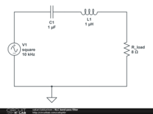 RLC band-pass filter