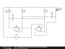 TONE GENERATOR CIRCUIT SIMPLE SIGNAL 5KHZ FREQUENCY