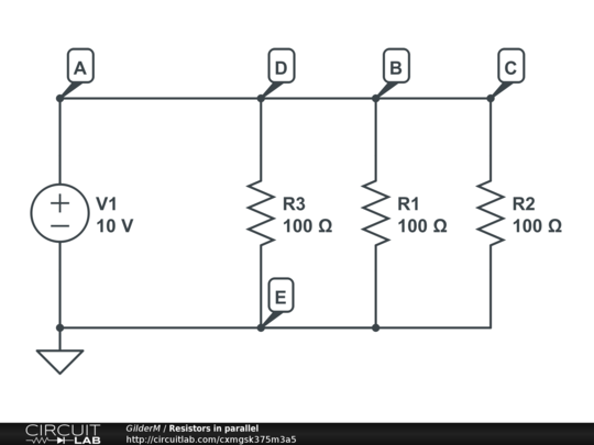 Resistors in parallel - CircuitLab