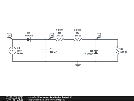 Electronics Lab Design Project #1 - CircuitLab