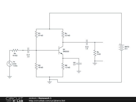 Homework 1 - CircuitLab