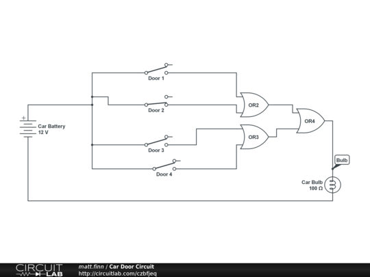 Car Door Circuit - CircuitLab