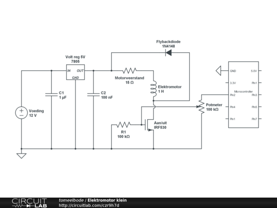 Elektromotor klein - CircuitLab