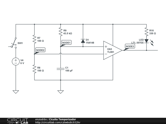 Cicuito Temporizador - CircuitLab