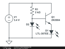 Dark Detecting LED